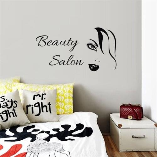 Modern Sexy Woman Wall Sticker Beautiful woman silhouette Wall Decal For Beauty Salon Adhesive Stickers Vinyl Art DW20374