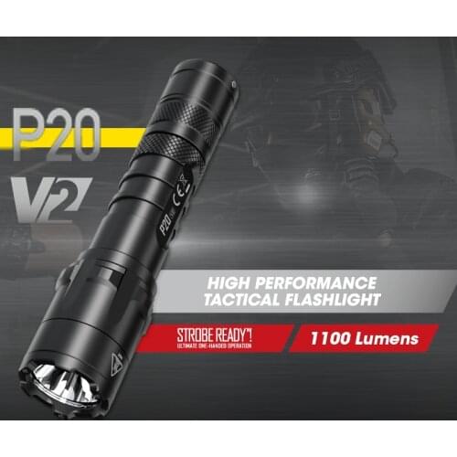 NITECORE P20 v2 1100 Lumen CREE XP-L2 V6 LED Law Enforcement Military Outdoor High Performance Tactical Flashlight Free Shipping