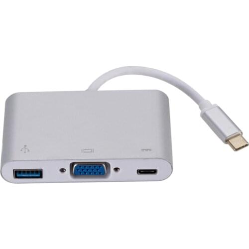 USB 3.1Type C TO VGA/USB3.0/HUB Converter 3-in-1 USB Type C Hub To HDMI 4K for MACBOOK Various Mobile Phone