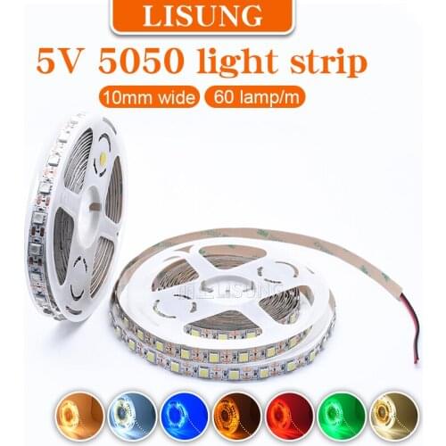 5V RGB LED Strip Light Waterproof 5050 5M Flexible RGB Led Strip Light 5V Tape Led Strip lamp Tv Backlight Ribbon Cinta