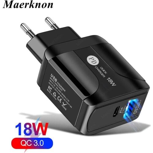 PD USB Fast Charger QC 3.0 4.0 Fast Charging for iphone 12 pro 11 Samsung Xiaomi Redmi Quick Charge 3.0 PD Mobile Phone Adapter