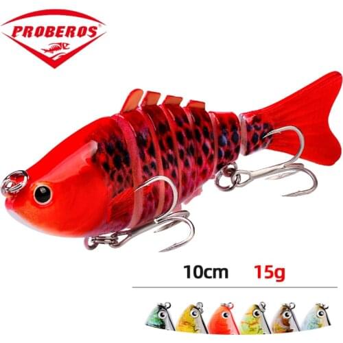 1PCS Trolling Fish Lures Swim Minnow Wobbler Multi-section Hard Bait100mm/15g Artificial Crankbait Jig Pesca Fishing tackle Lure