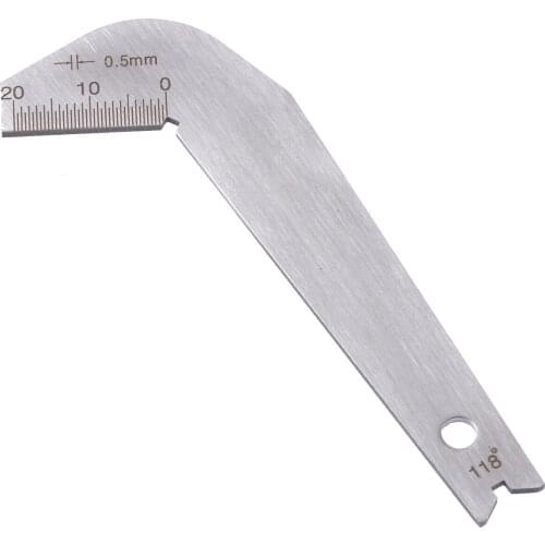 1pc Dimension Gage Sharpening Tool Stainless Steel Drill Bit Angle Gage Grinding Center Gauge Corner Front Edge Gage