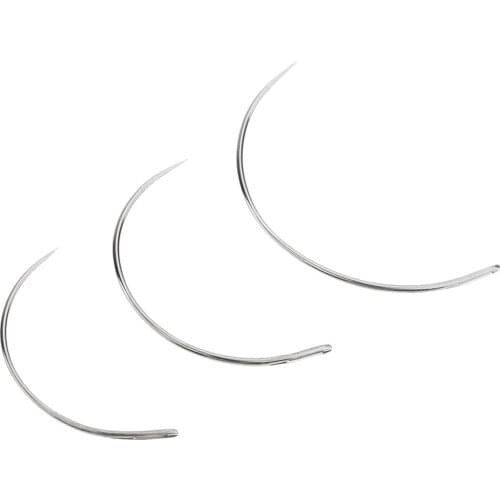 3 Pcs Bent Neddle, Repair Tool for Repair Leather Safa Carpet Canvas Decor