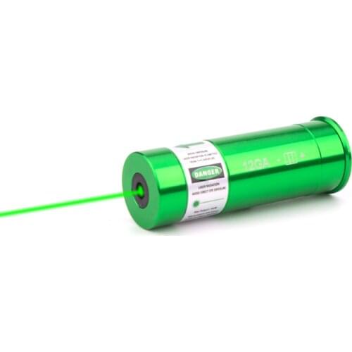 Green Laser Boresighter Battery Included 12GA Shotgun Laser Bore Sight Green Laser Collimator Pointer with ON OFF Switch