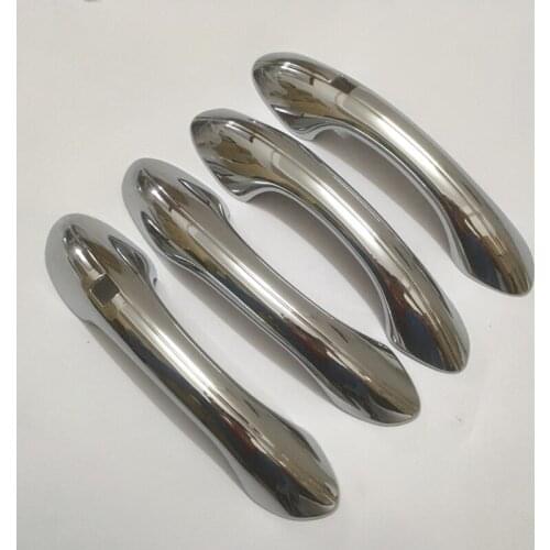 Car Accessories For Hyundai Santafe 2019 ABS Chrome Carbon Fiber Door Handle Cover Trims Car Decoration Exterior Accessories