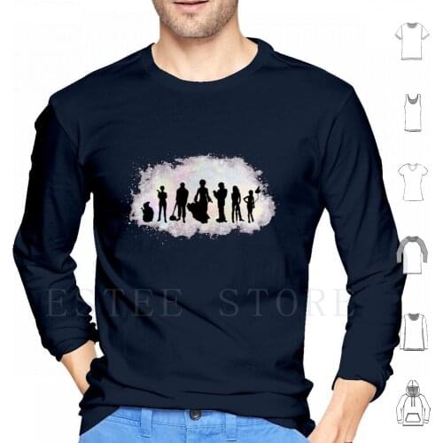 The Endless Silhouettes-Colorful Cosmos Hoodie Long Sleeve Neil Gaiman Sandman Endless Dream Delirium Death Despair Desire