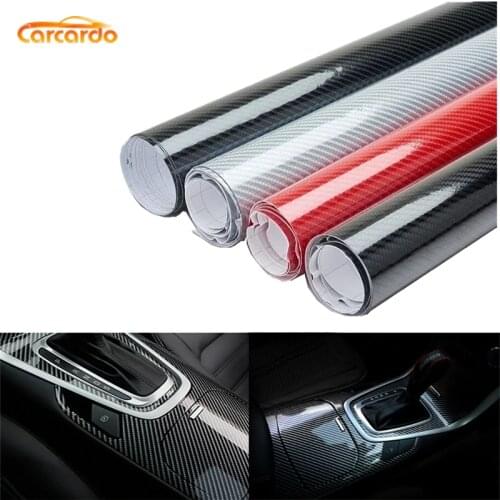 Carcardo 5D Carbon Fiber Vinyl Film 5D Car Wrap Glossy 5D Carbon Vinyl Wrap Car Sticker With Air Bubble Auto Sticker Car Decal