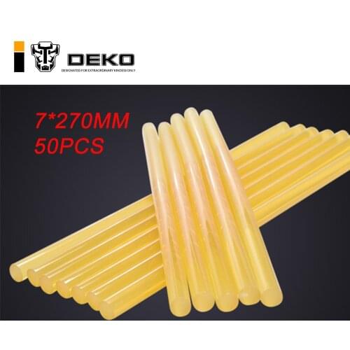 DEKO 50pcs Diameter 7mm yellow strong stick Hot Melt Glue Stick Professional Length 270mm DIY Glue Gun Sticks Paste Tools