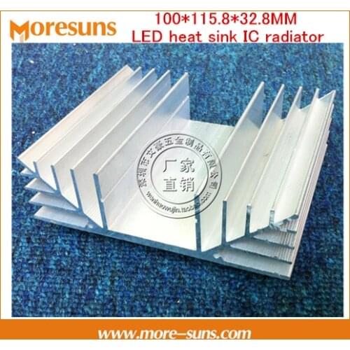 Fast Free Ship 2pcs/lot Electronic Transistor Heat sink 100*115.8*32.8MM LED heat sink IC radiator/Bridge rectifier fins