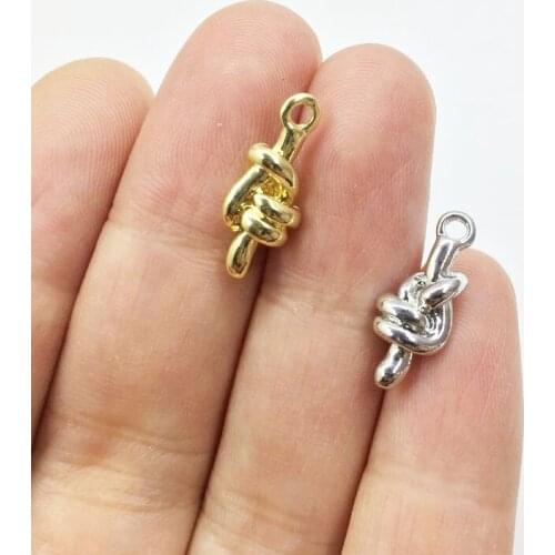 Eruifa 20pcs 6*17mm Nice gold/Silver plated Zinc alloy Charms Pendant Jewelry DIY Necklace Bracelet Earrings 2 colors