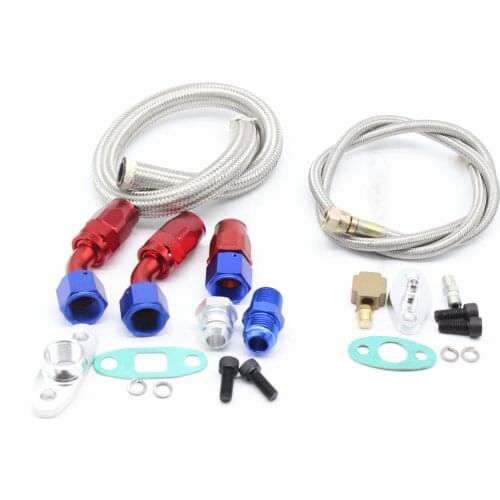 TURBO OIL RETURN LINE KIT+10AN FITTING FOR TURBOCHARGER T3/T4 GT45 T04