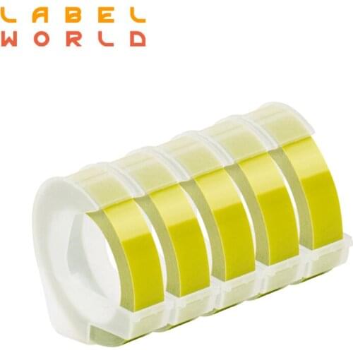 3D embossing label tape Compatible for Dymo 3D OG25 9mm embossing tapes for dymo 1610 12965 1880 MOTEX E1015 pack