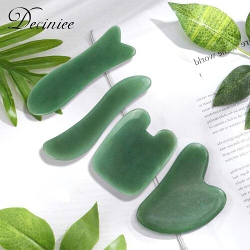 Scraper Massage Natural Quartz Jade Stone Gua sha Board Rose Face Massage Gua sha Stone Pressure Therapy For Face Back Neck Body