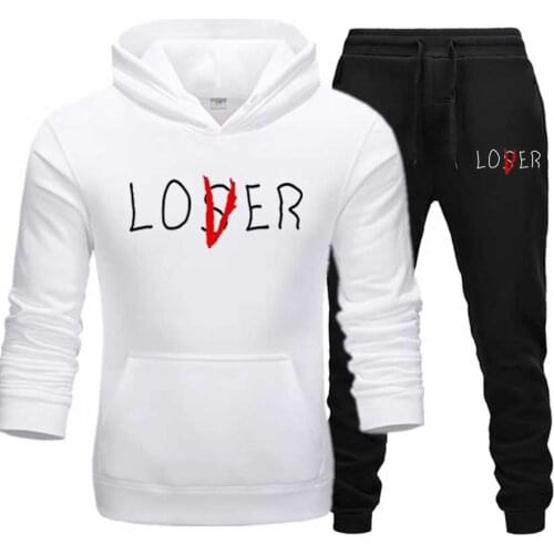 Mens Sets LOSVER hoodie+Pant Print Sportswear Sport Suits Casual Streetwear hoodie set Pullover tracksuit men clothes wholesale