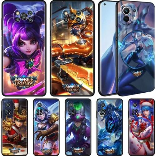 Black Soft Cover For Xiaomi Mi Poco X3 NFC 10T Pro M3 11 Note 10 Lite 9 9T F3 A2 F1 Silicone Phone Case Mobile Legends Game Capa