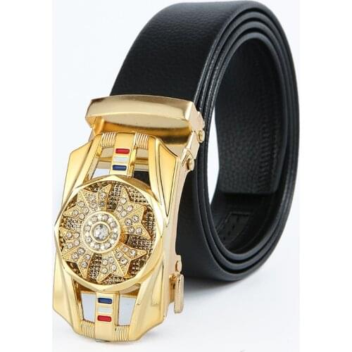2021 New Square Time To Revolve Belt Mens Belt Leisure Business Style Lengthened Belt Wholesale