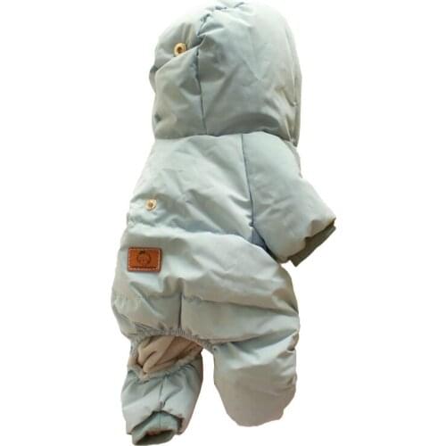 Pet Dog Cat Clothes, Autumn and Winter Thick, White Duck down Jacket Waterproof and Rainproof Snow