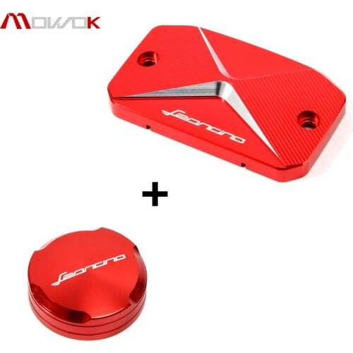 Motorcycle Front Rear Brake Fluid Reservoir cover Fits For Benelli Leoncino 500 Leoncino 250 Leonine 2016-2020 LOGO Leoncino