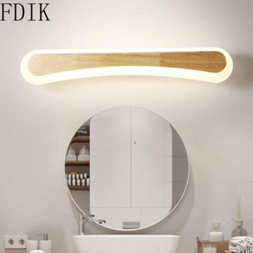 Nordic Wall Light Modern Acrylic Wandlamp Bedside Log LED Mirror Headlight Strip Dressing Table Cabinet Fixture Bathroom Lamp