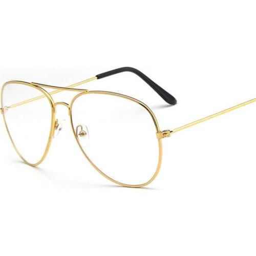 WANMEI.DS Pilot-Sunglasses-Frames-Optics-Eyeglasses-Transparent-Lens-Clear-Glasses-Women-Men-Optical-Alloy-Metal-Eye