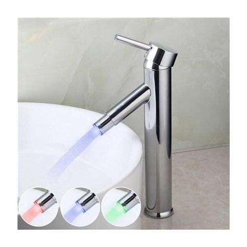 Bathroom LED basin faucet mixer water tap, Copper water tap sink basin faucet chrome,Brass single hole basin faucet hot and cold