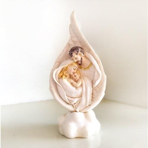 Decoration Holy Like Saints Three Mouth Jesus Mary Joseph Gospel Gift Christian Sacred 18cm Ceramics Ornament Easter Religious