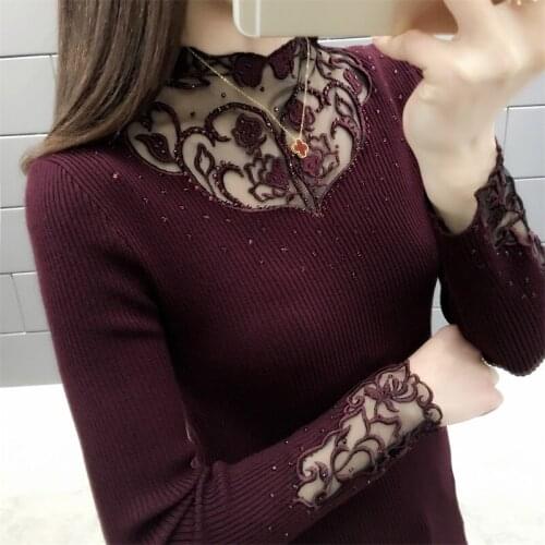 In the spring of 41802 sets new cultivate morality elastic knit lace embroidery womens 40