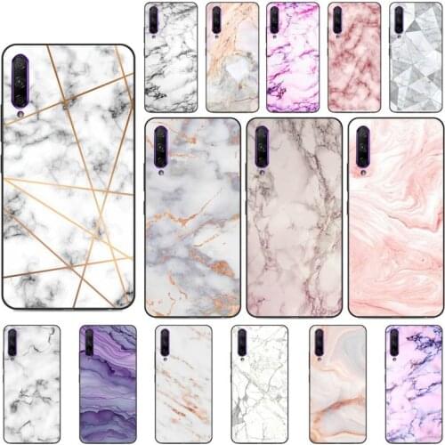 YNDFCNB purple white Marble pattern Phone Case for Huawei Y5 II Y6 II Y5 Y6 Y7 Prime Y7Plus Y9 2018 2019