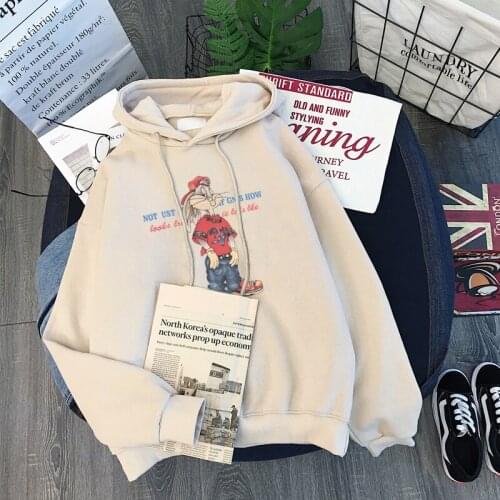 Hoodies Woman Sweatshirt Women Hoodie Black Printed Sudadera Mujer Oversized Hoodie Streetwear Bluza Damska Autumn & Winter Warm