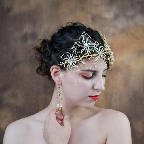 TOPQUEEN HP210-FG Fashion Sparkly Crystal Bridal Hairband Beaded Wedding Headband For Women Hair Accessories Bridal Headpieces