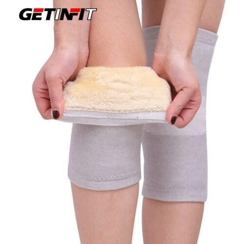 1Pair Anti Cold Knee Pads Plus Gold Velvet Prevent Arthritis Keep Warm Knee Protector Support Breathable Thicken Kneepad
