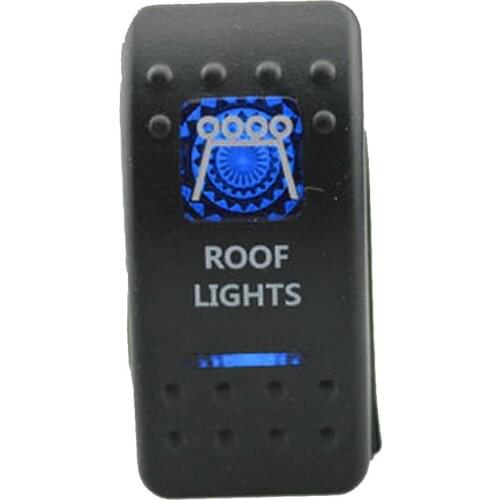 12-24V Car ROOF LIGHTS 12V 20A Toggle Rocker Switch Blue LED Light 5Pin ON OFF