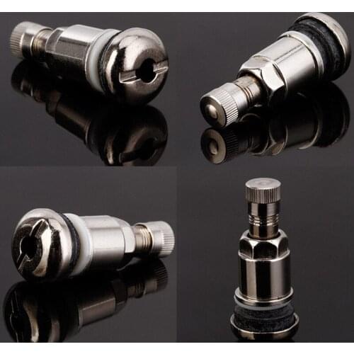 4Pcs Bolt-in Stainless Car Motorcycle Wheel Tyre Tire Valve Stems with Dust Caps