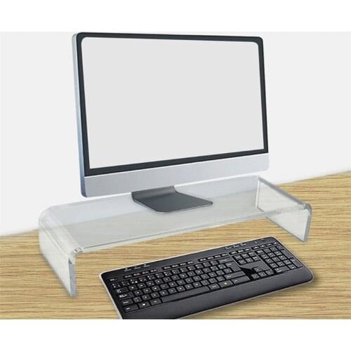 Acrylic Universal Computer Monitor Riser Stand for Home Office Business Desk Gamers Multi Media Platform for Laptop TV Screen