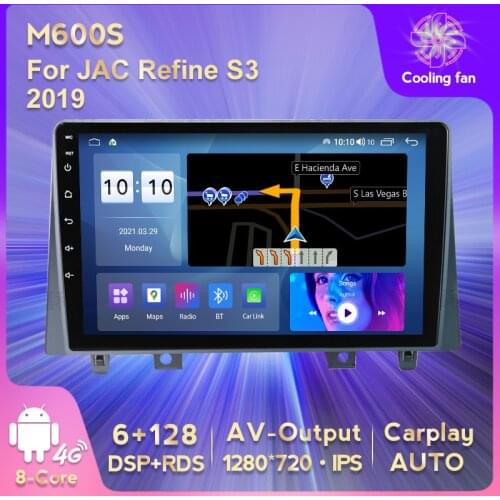 Car Audio Android 11 6G+128G Car Multimedia Player Car GPS Multimedia 1280*720 RDS DSP IPS WI-FI For JAC Refine S3 2019