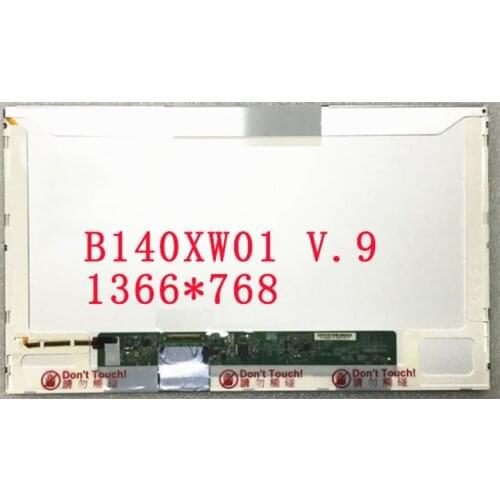 Free Shipping B140XW01 V.9 B140XW01 V8 V7 V6 V5 B140XW01 V0 V1 V2 V3 14.0''inch Laptop LCD screen panel 1366*768 LVDS 40pins