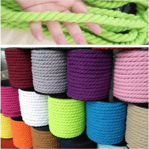 Kindergarten 12mm thick creative hand-made diy accessories decoration design twist cotton rope macrame cord string thread
