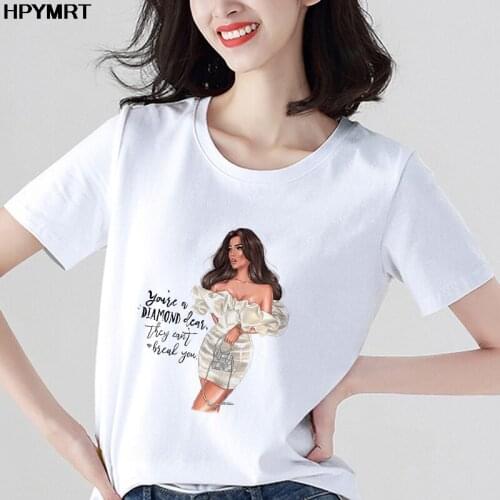 Women Fashion Beauty Girl Print Summer 90s Clothing Short Sleeve Tshirts Clothes Graphic Top Lady Print Female Tee T-Shirt Tops