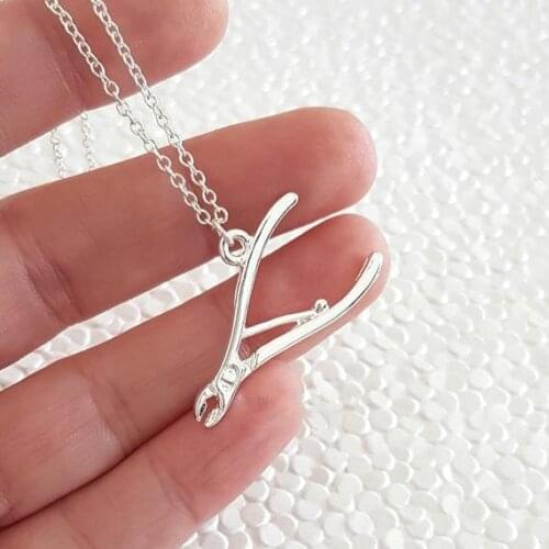 Exquisite Pliers Mechanic Tool Wrench Necklaces Repair Instrument Motorcycle Motor Biker Spanner Pendant Necklaces jewelry