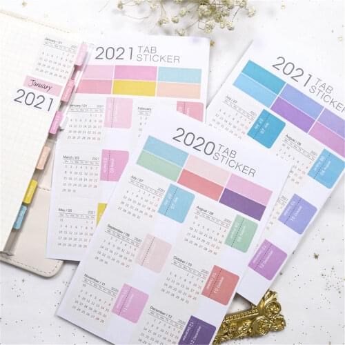 2021 2022 Calendar Agenda Planner Mark Stickers Label Mark Weekly Schedule Sticker Organizer Kawaii Stationery Office Supplies