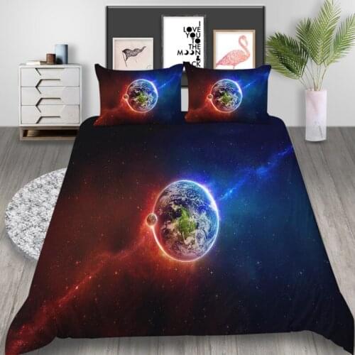 Thumbedding Earth Bedding Set King Size Mysterious Duvet Cover Universe Queen Twin Full Double Single Unique Design Bed Set