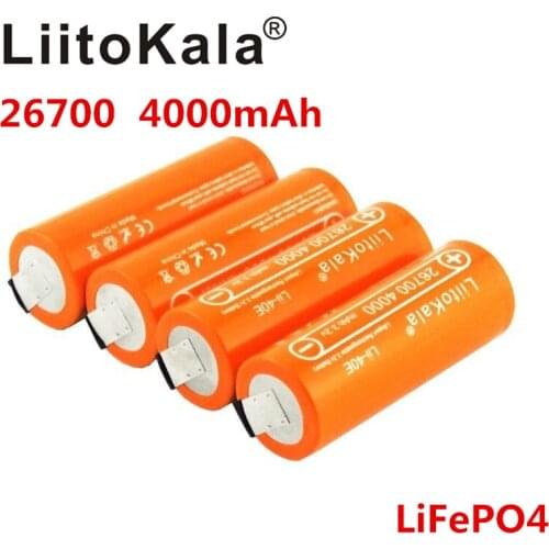 2020 LiitoKala 3.2V 26700 4000mAh LiFePO4 Battery 35A Continuous Discharge Maximum High power battery+Nickel sheets