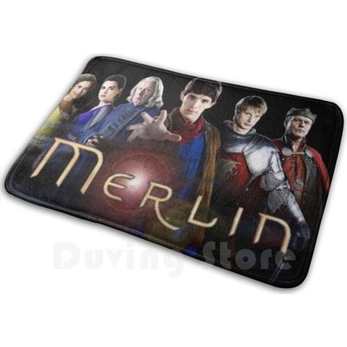 Merlin Mat Rug Carpet Anti-Slip Floor Mats Bedroom John John Hurt Bradley James Colin Morgan Merlin Magic Arthur History Tv