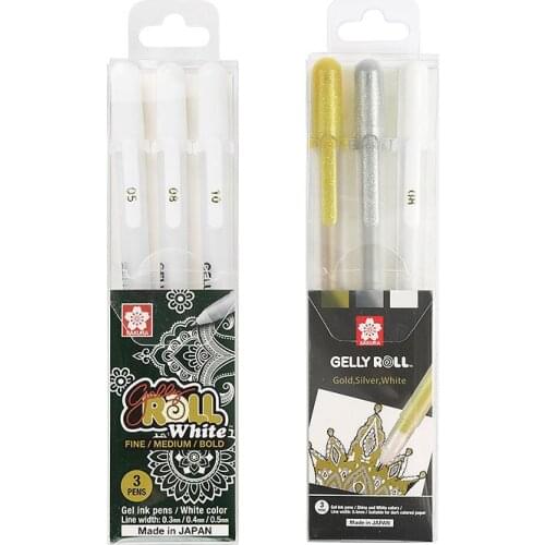 Sakura High-light painting pen set hand-painted animation creative diy white note pen wave pen pen waterproof marker