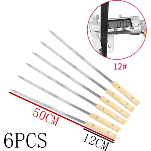 NEW, 59CM 49CM 39CM Long, Large Stainless Steel Brazilian-Style BBQ Barbecue Skewers, Shish Kebab Kabob Skewers, Wide Blade, set
