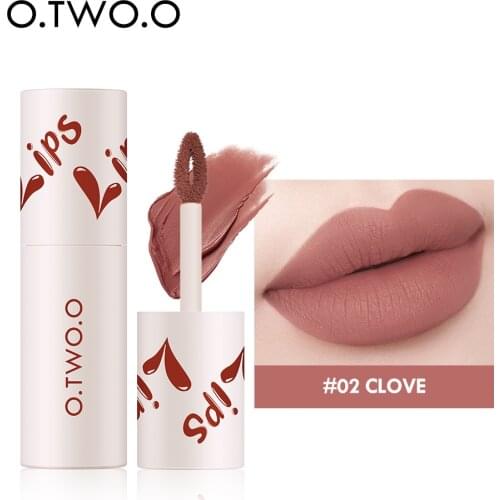 O.TWO.O Velvet Matte Lipstick Lightweight Liquid Lipstick Cosmetics Non Sticky Lip Glaze Waterproof Long Lasting Lip Tint Makeup