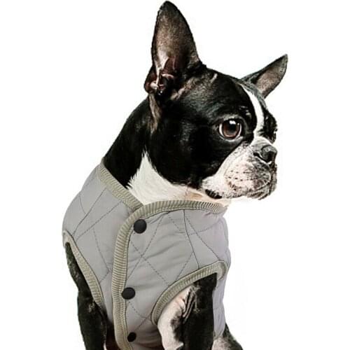 Pet clothes autumn and winter models warm jacket rhombic casual dog clothes dog coat