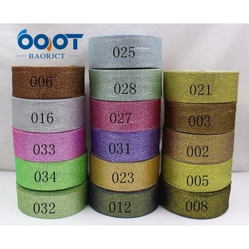 OOOT BAORJCT 1710189 , 16 colors 38MM Glitter ribbon Christmas webbing for wedding craft bow gift decoration Wrapping riband DIY