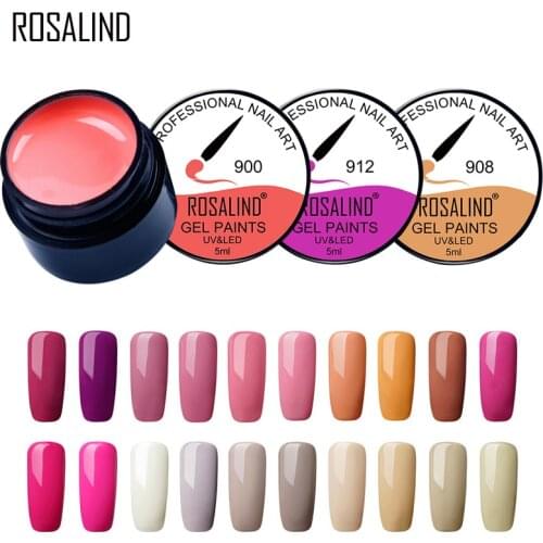 ROSALIND NEW 5ml Nail Painting Color Gel 891-920 UV Gel Manicure DIY French Nail Art Gel Polish Long-last Gel Lacquer Varnish